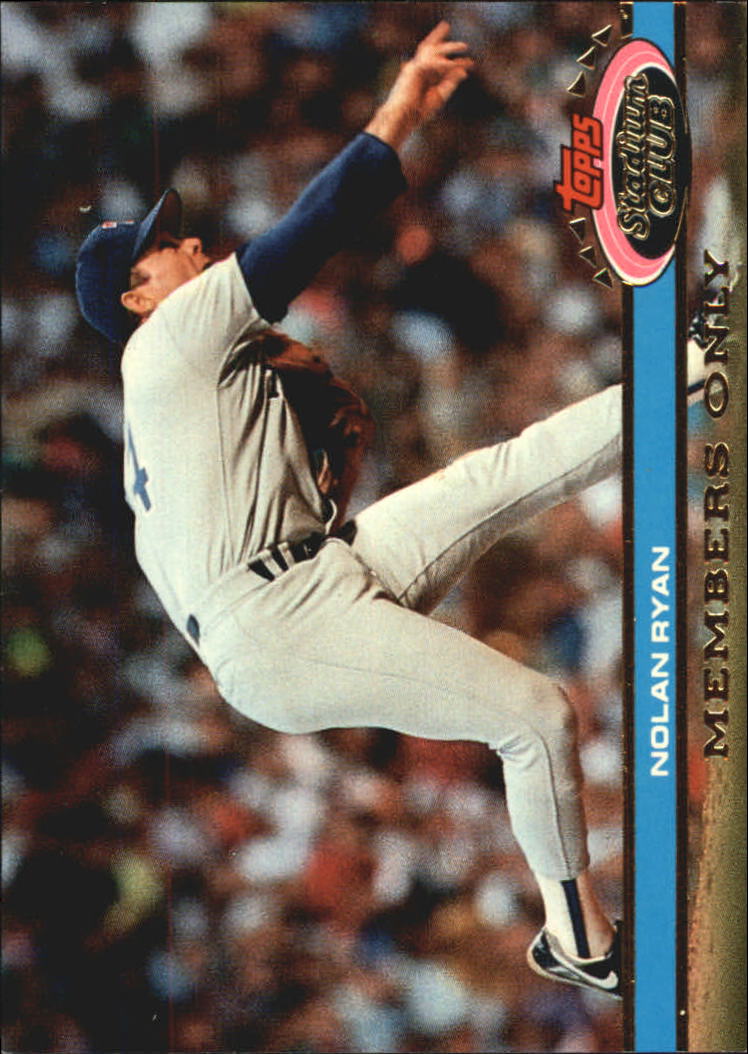 1991 Stadium Club Members Only #7 Nolan Ryan/Ryan Extends Record/With 7th No-Hitte