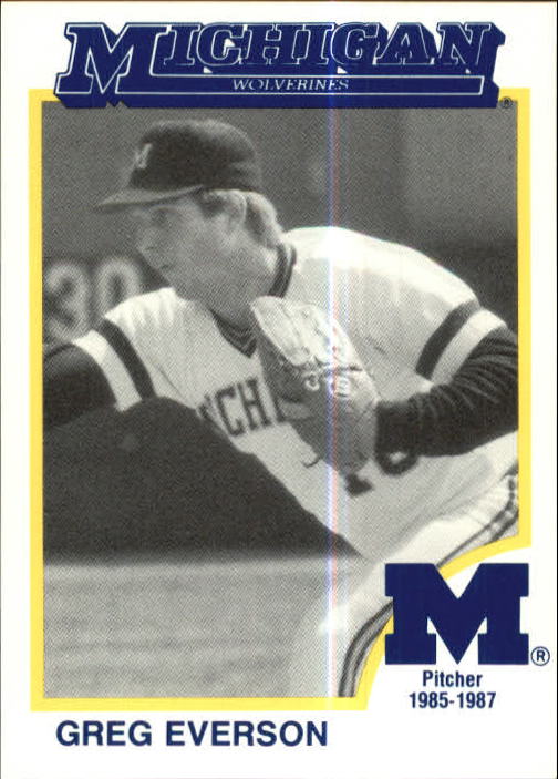 1991 Michigan #20 Greg Everson B