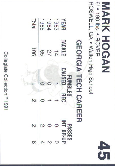 Georgia Tech Collegiate Collection 1991 (elige la tarjeta de la lista) C138 10-24 - Imagen 125 de 373