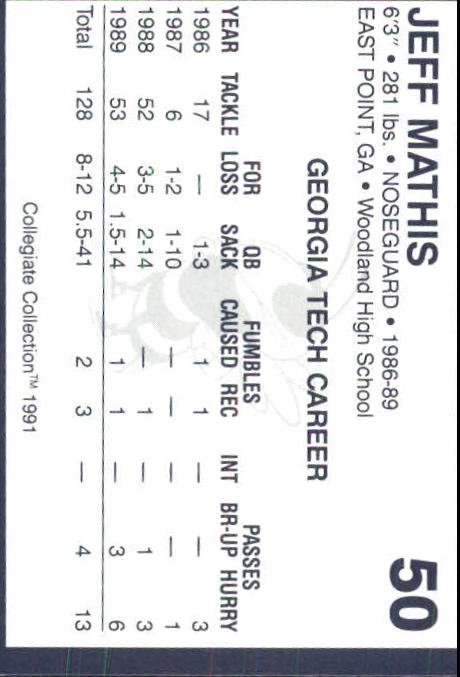 Georgia Tech Collegiate Collection 1991 (elige la tarjeta de la lista) C138 10-24 - Imagen 135 de 373