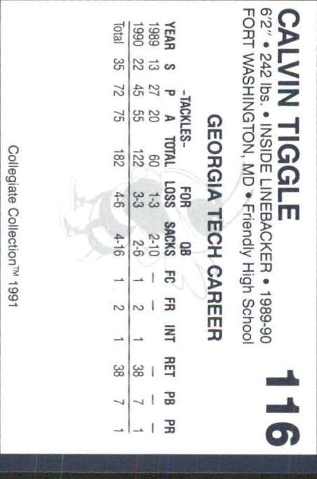 Georgia Tech Collegiate Collection 1991 (elige la tarjeta de la lista) C138 10-24 - Imagen 251 de 373
