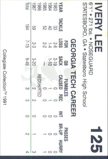 Georgia Tech Collegiate Collection 1991 (elige la tarjeta de la lista) C138 10-24 - Imagen 267 de 373
