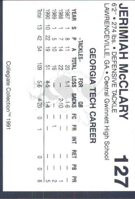 Georgia Tech Collegiate Collection 1991 (elige la tarjeta de la lista) C138 10-24 - Imagen 271 de 373