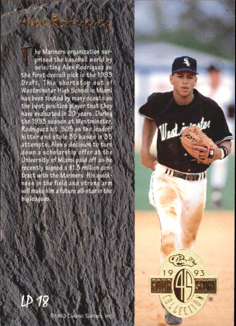 1993 Classic Four Sport LPs #LP18 Alex Rodriguez