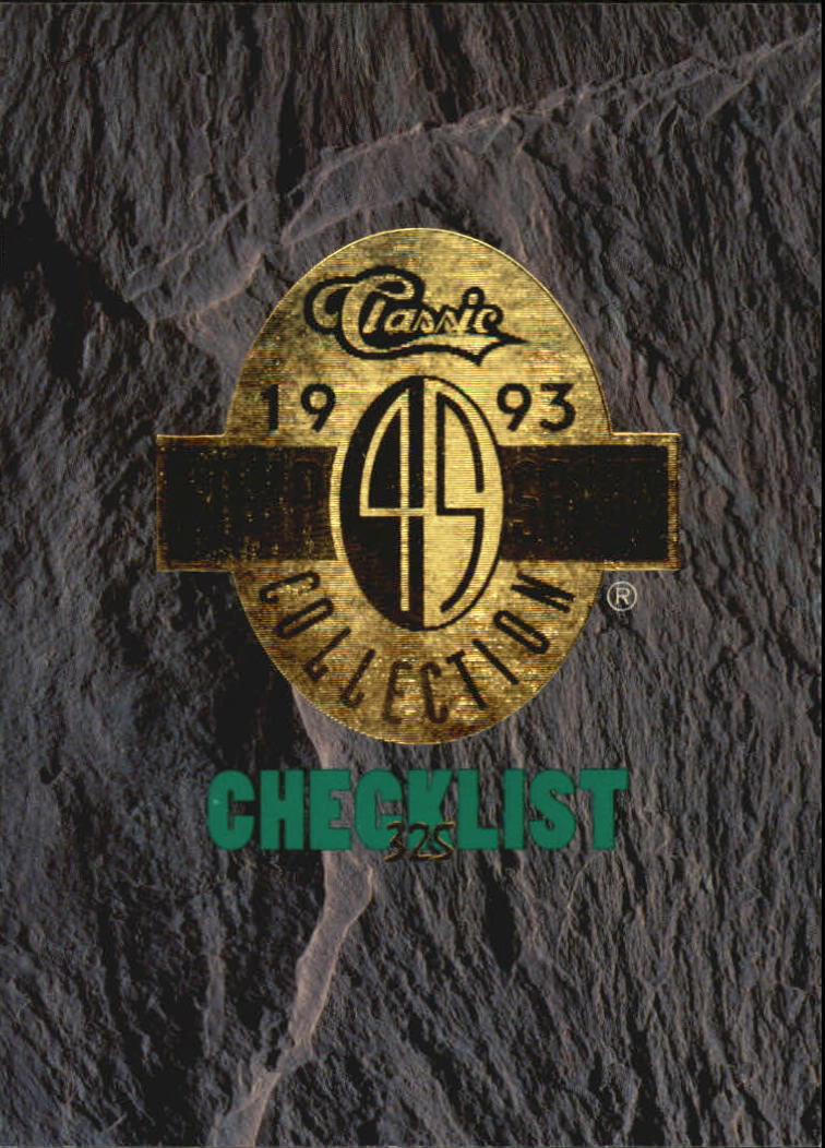 1993 Classic Four Sport #325 Checklist 6