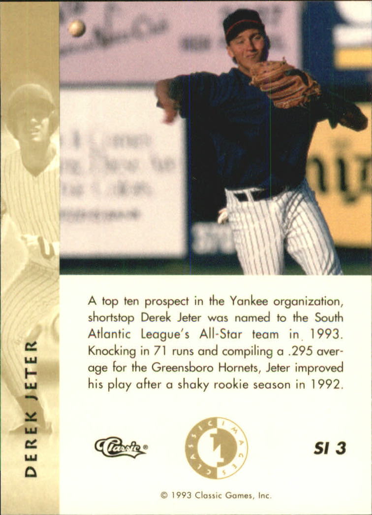 1993-94 Images Four Sport Sudden Impact #SI3 Derek Jeter back image