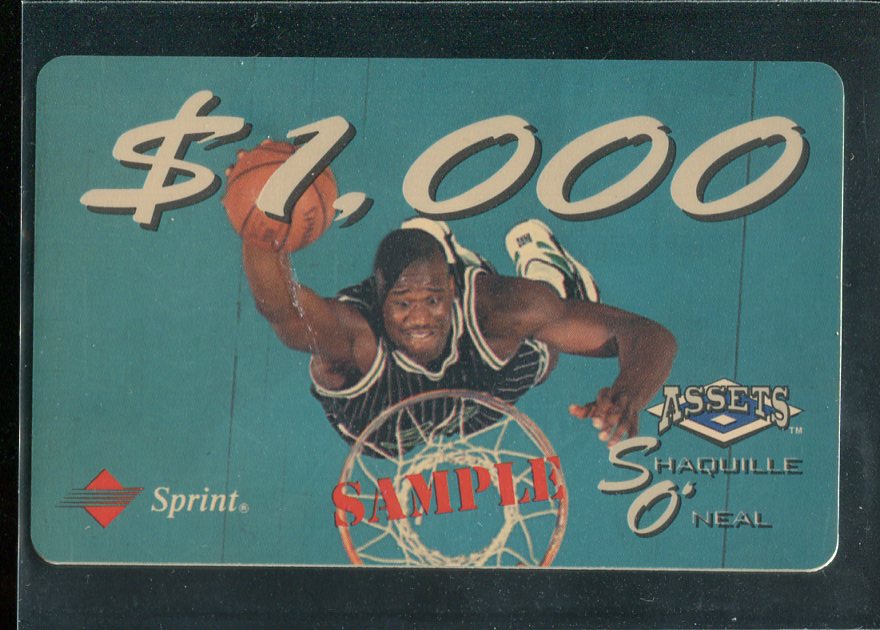 1994-95 Assets Phone Cards $1000 #NNO Shaquille O'Neal Promo