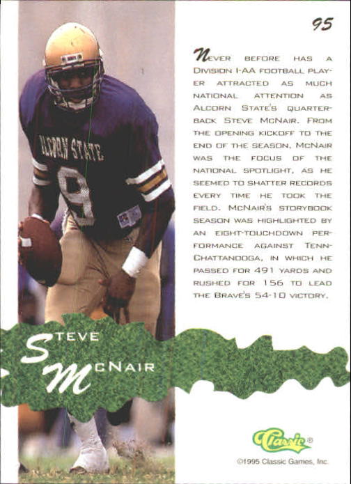 1994-95 Assets #95 Steve McNair back image