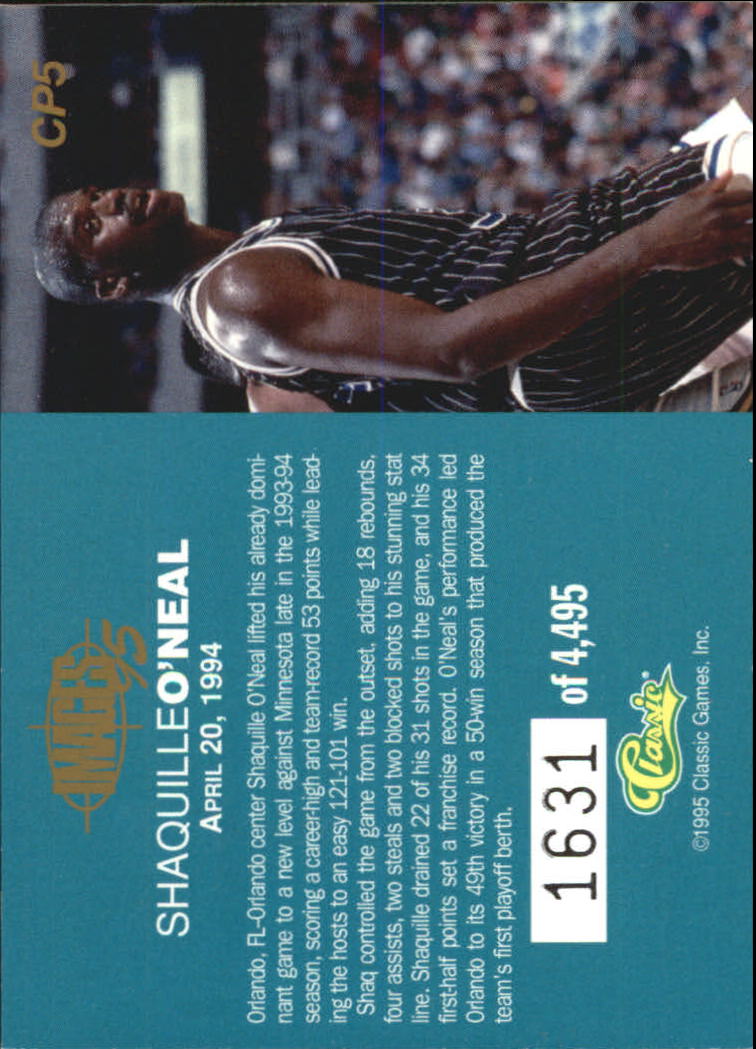 1995 Images Four Sport Classic Performances #CP5 Shaquille O'Neal back image