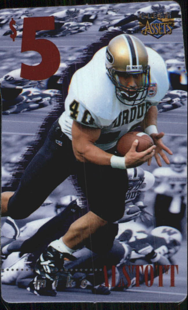 1996 Clear Assets Phone Cards $5 #17 Mike Alstott