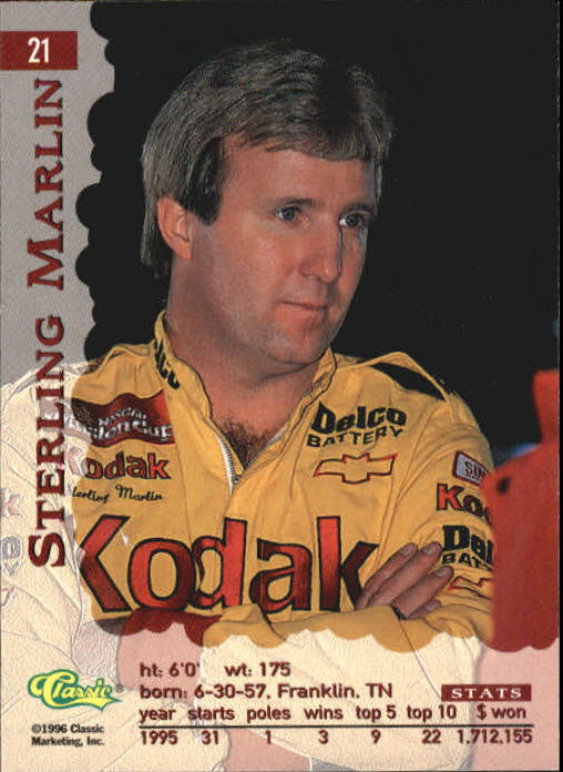 1996 Assets #21 Sterling Marlin - NM-MT