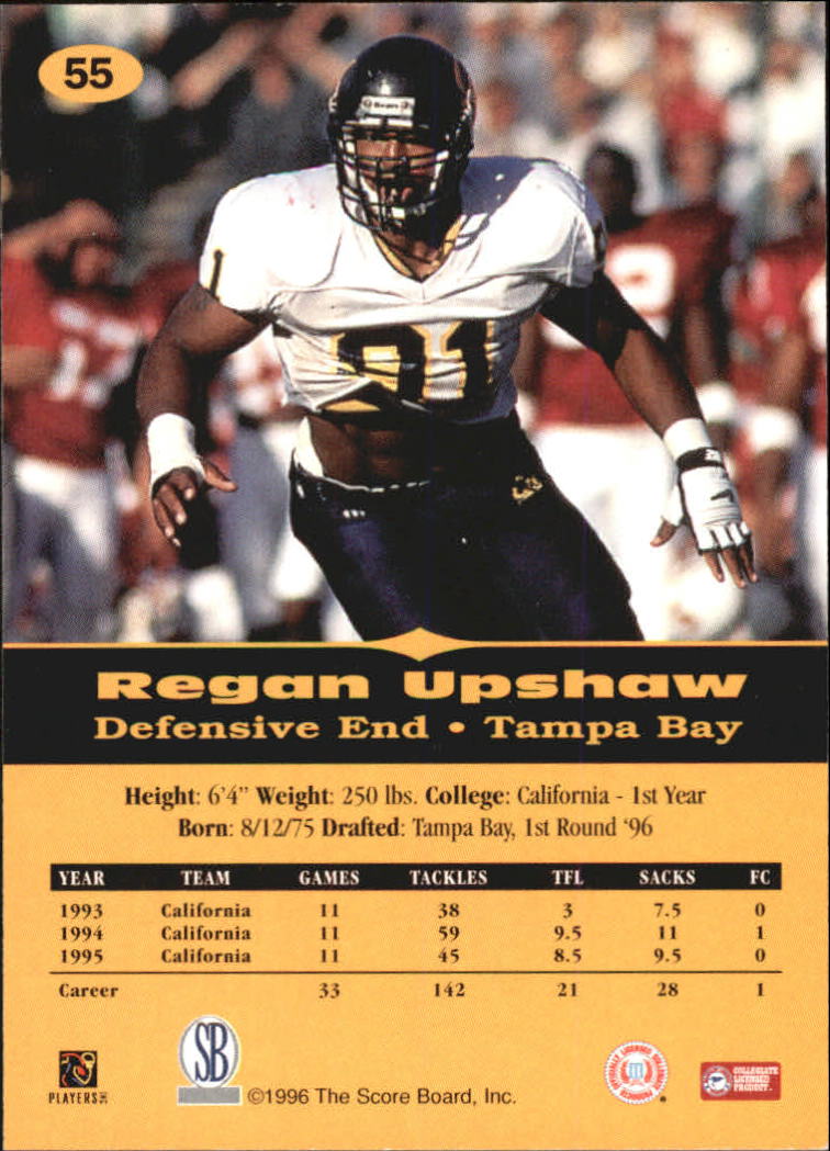 1996-97 Score Board All Sport PPF #55 Regan Upshaw back image