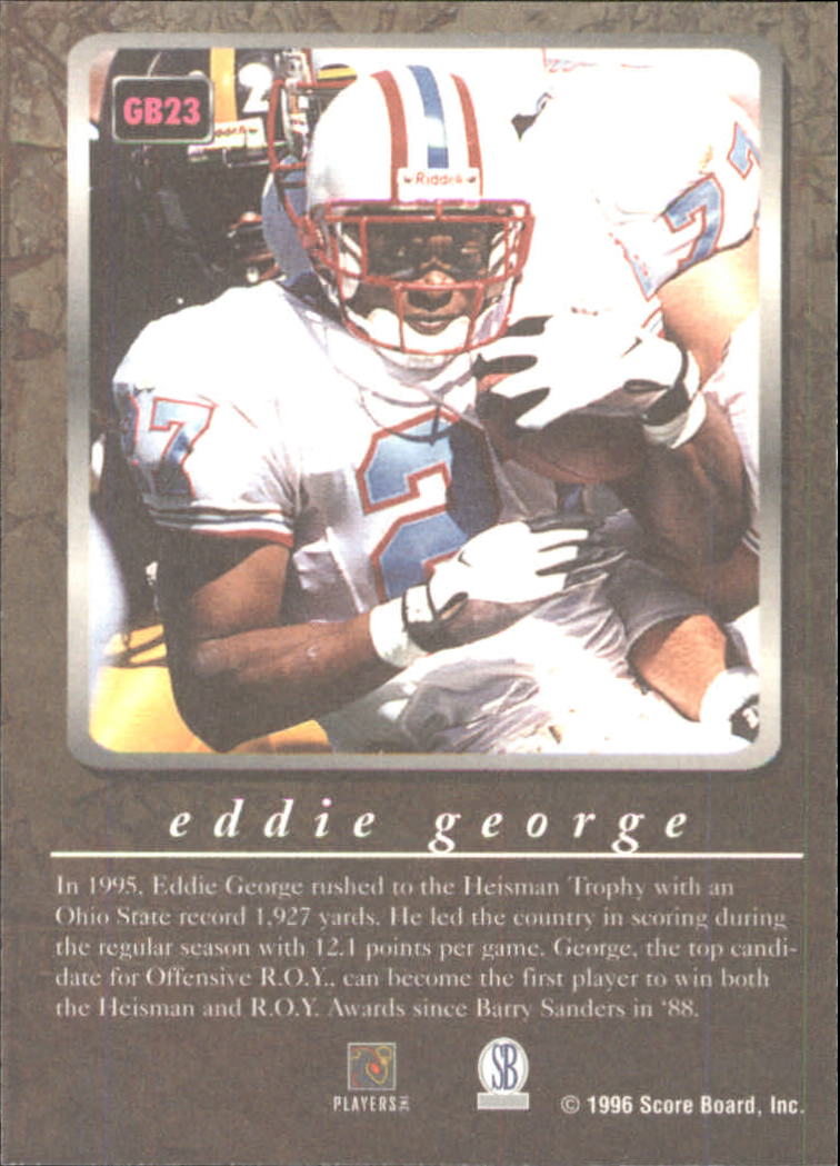 1996-97 Score Board Autographed Collection Game Breakers #GB23 Eddie George back image