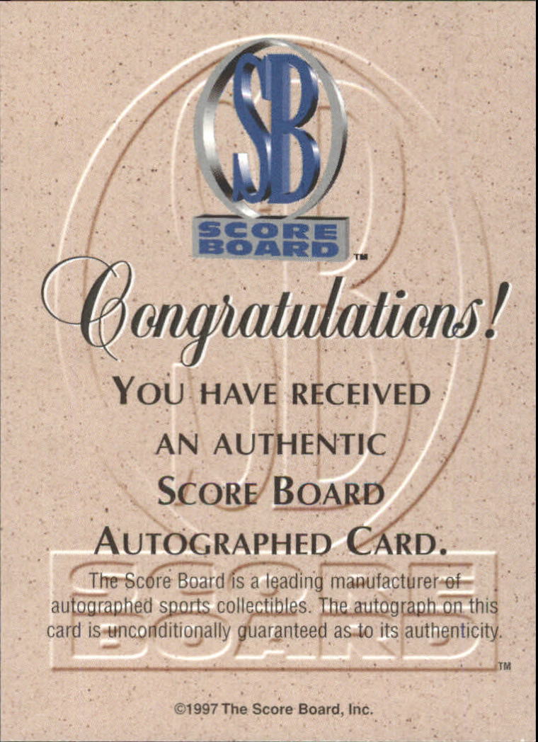 1997-98 Score Board Autographed Collection Blue Ribbon Autographs #8 Eddie George/240 back image