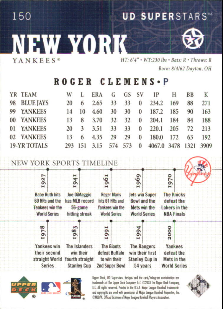 Roger Clemens cards (1987-2022) Red Sox Yankees Blue Jays Astros - You Choose - Picture 356 of 356