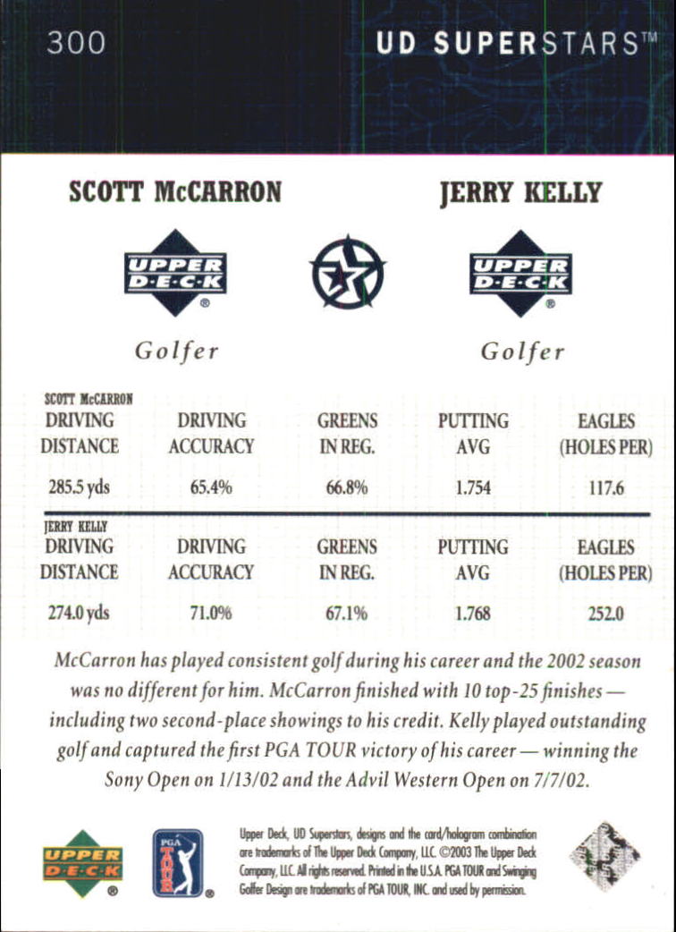 2002-03 UD SuperStars #300 S.McCarron/J.Kelly back image