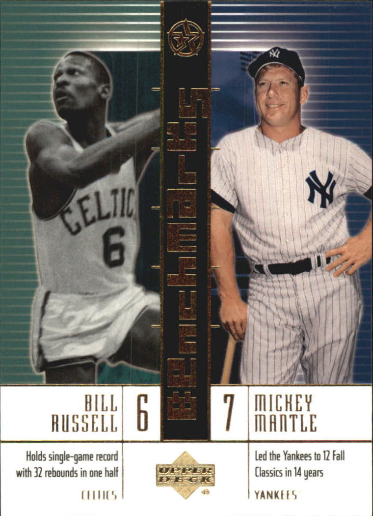 2002-03 UD SuperStars Benchmarks #B4 B.Russell/M.Mantle