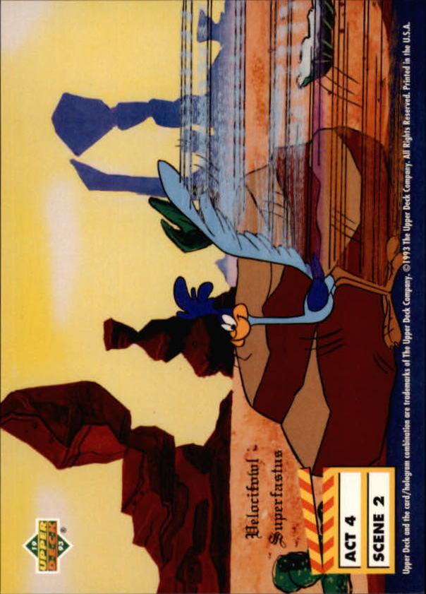 1993 Upper Deck Adventures in Toon World #A4S2 Michael Jordan/ Wayne Gretzky/Joe Montana/Reggie Jackson/with Looney Tunes characters/ACT 4 SCENE 2
