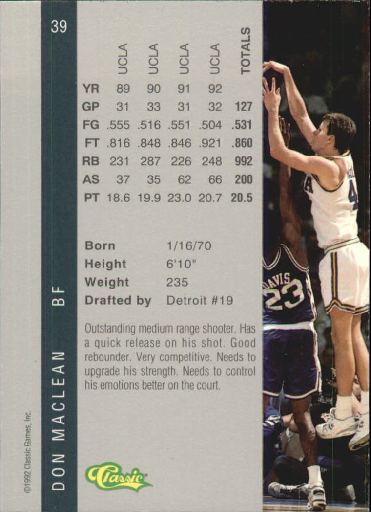 B4625- 1992 Classic Four Sport Gold Card #s 1-250 -You Pick- 15+ FREE US SHIP - Picture 55 of 351