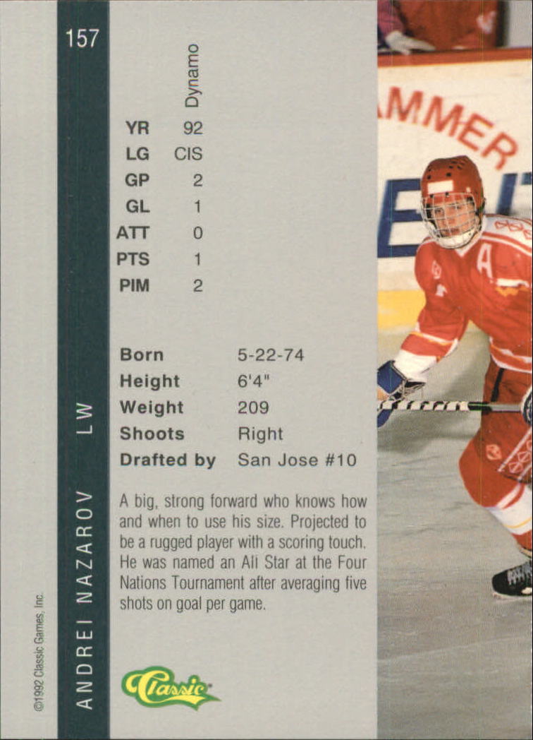 B4625- 1992 Classic Four Sport Gold Card #s 1-250 -You Pick- 15+ FREE US SHIP - Picture 235 of 351
