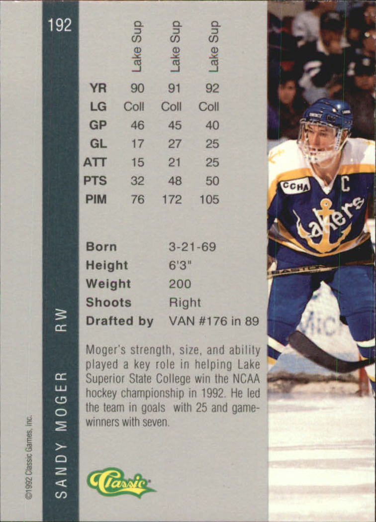 B4625- 1992 Classic Four Sport Gold Card #s 1-250 -You Pick- 15+ FREE US SHIP - Picture 281 of 351