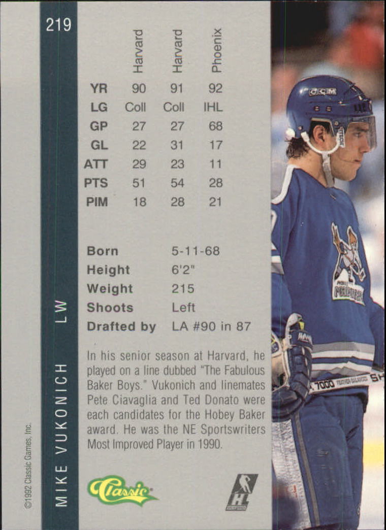 B4625- 1992 Classic Four Sport Gold Card #s 1-250 -You Pick- 15+ FREE US SHIP - Picture 309 of 351