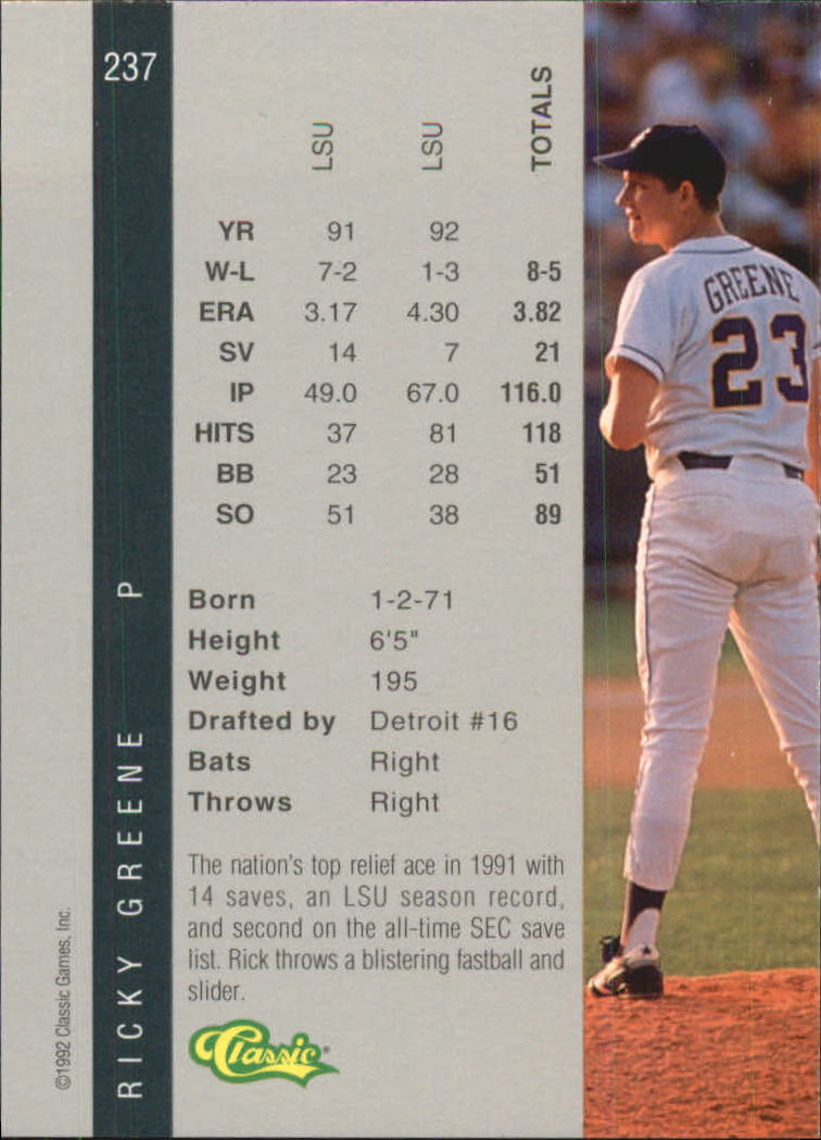 B4625- 1992 Classic Four Sport Gold Card #s 1-250 -You Pick- 15+ FREE US SHIP - Picture 329 of 351