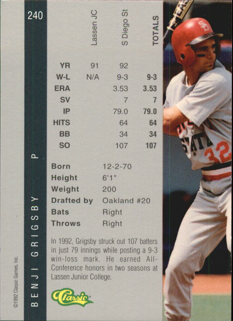 B4625- 1992 Classic Four Sport Gold Card #s 1-250 -You Pick- 15+ FREE US SHIP - Picture 335 of 351