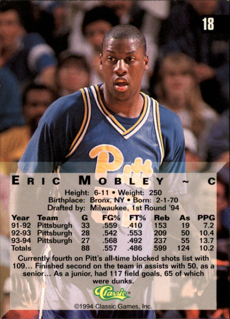 1994 Classic Four Sport Gold #18 Eric Mobley | eBay