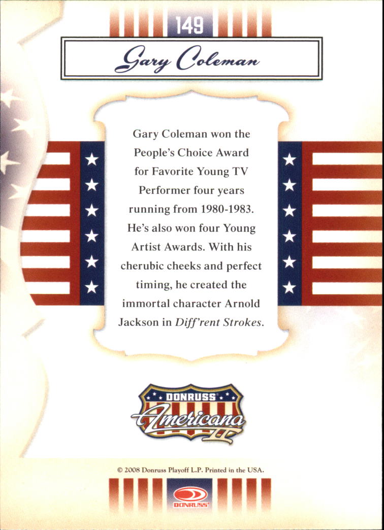 2008 Americana II #149 Gary Coleman back image