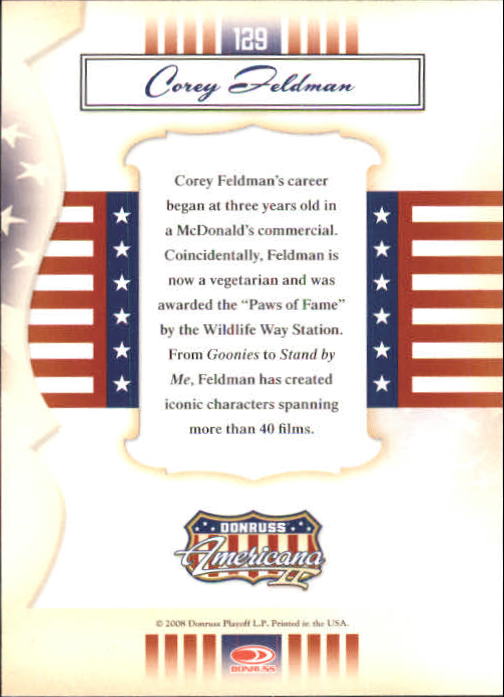 2008 Americana II Retail #129 Corey Feldman back image