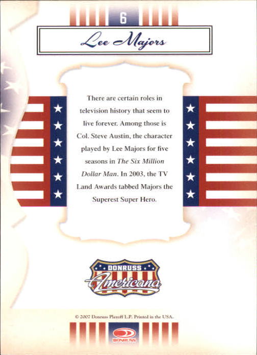 2007 Americana #6 Lee Majors back image