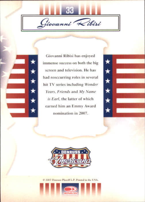 2007 Americana #33 Giovanni Ribisi back image