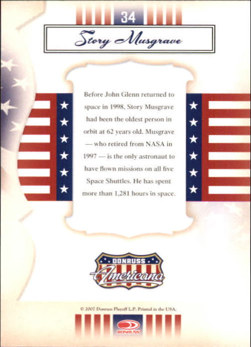 2007 Americana #34 Story Musgrave back image