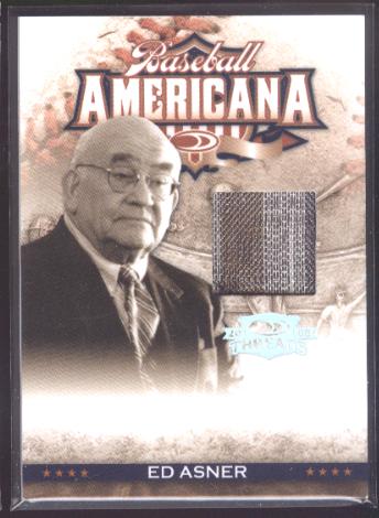 2008 Donruss Threads Baseball Americana Materials #35 Ed Asner/500