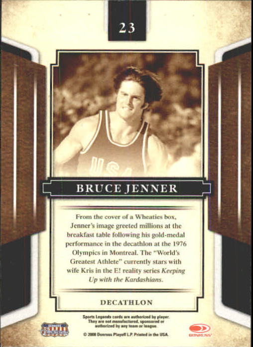 2008 Donruss Sports Legends #23 Bruce Jenner back image