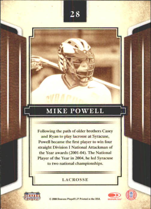 2008 Donruss Sports Legends #28 Mike Powell back image
