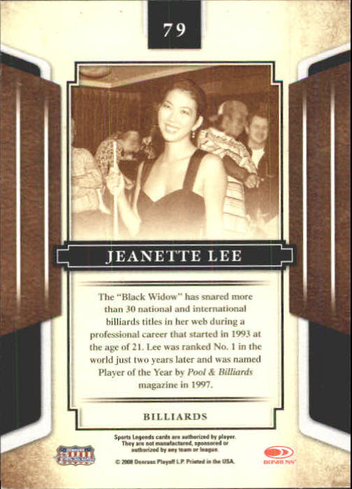 2008 Donruss Sports Legends #79 Jeanette Lee back image