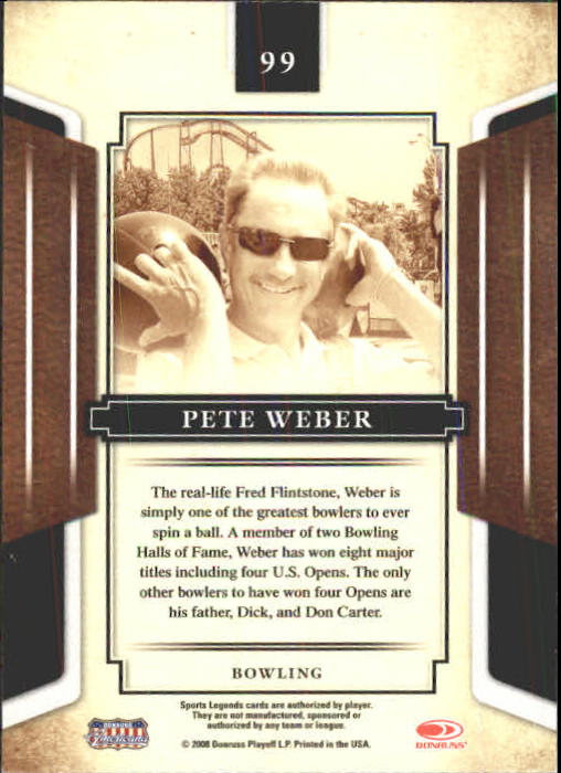 2008 Donruss Sports Legends #99 Pete Weber back image