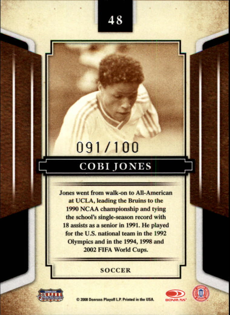 2008 Donruss Sports Legends Mirror Blue #48 Cobi Jones back image