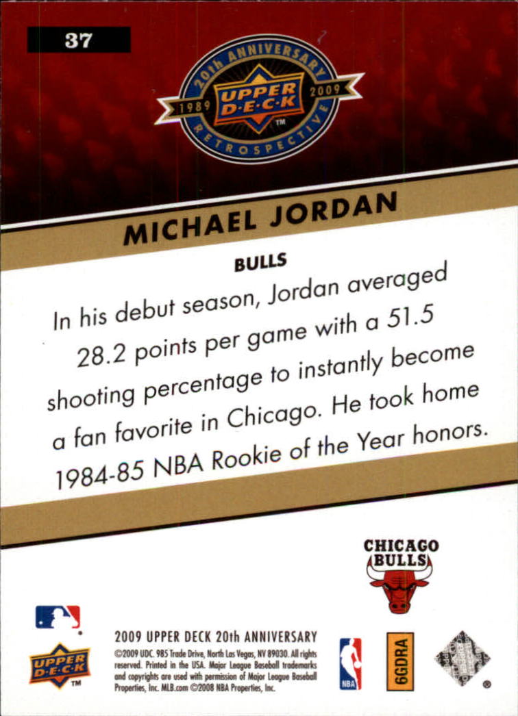 2009 Upper Deck 20th Anniversary #37 Michael Jordan back image