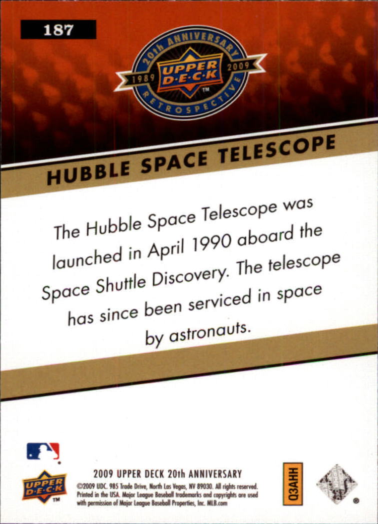 2009 Upper Deck 20th Anniversary #187 Hubble Space Telescope back image
