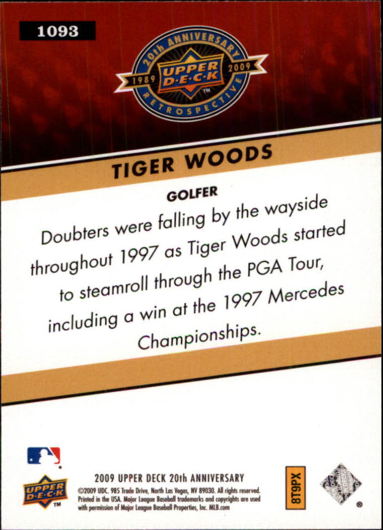 2009 Upper Deck 20th Anniversary #1093 Tiger Woods back image