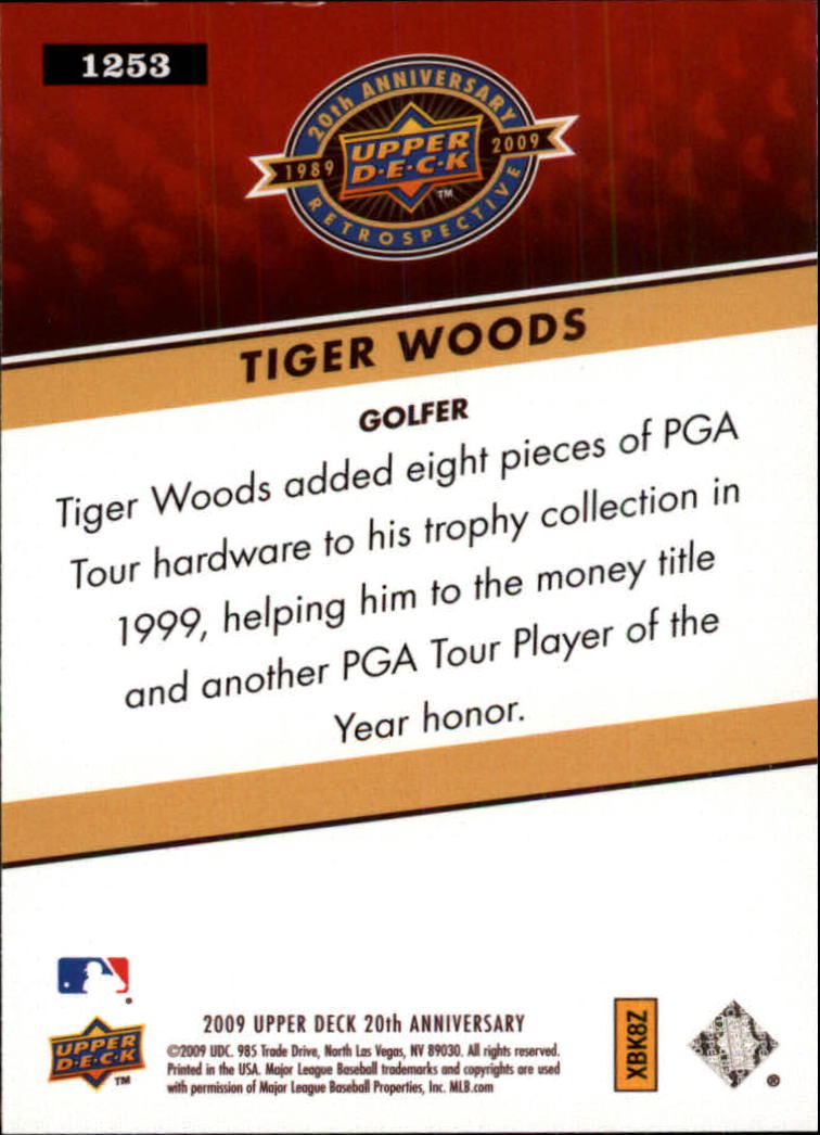 2009 Upper Deck 20th Anniversary #1253 Tiger Woods back image