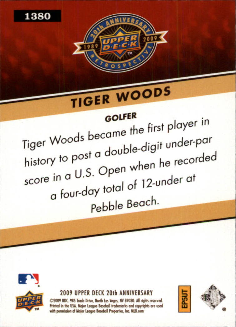 2009 Upper Deck 20th Anniversary #1380 Tiger Woods back image