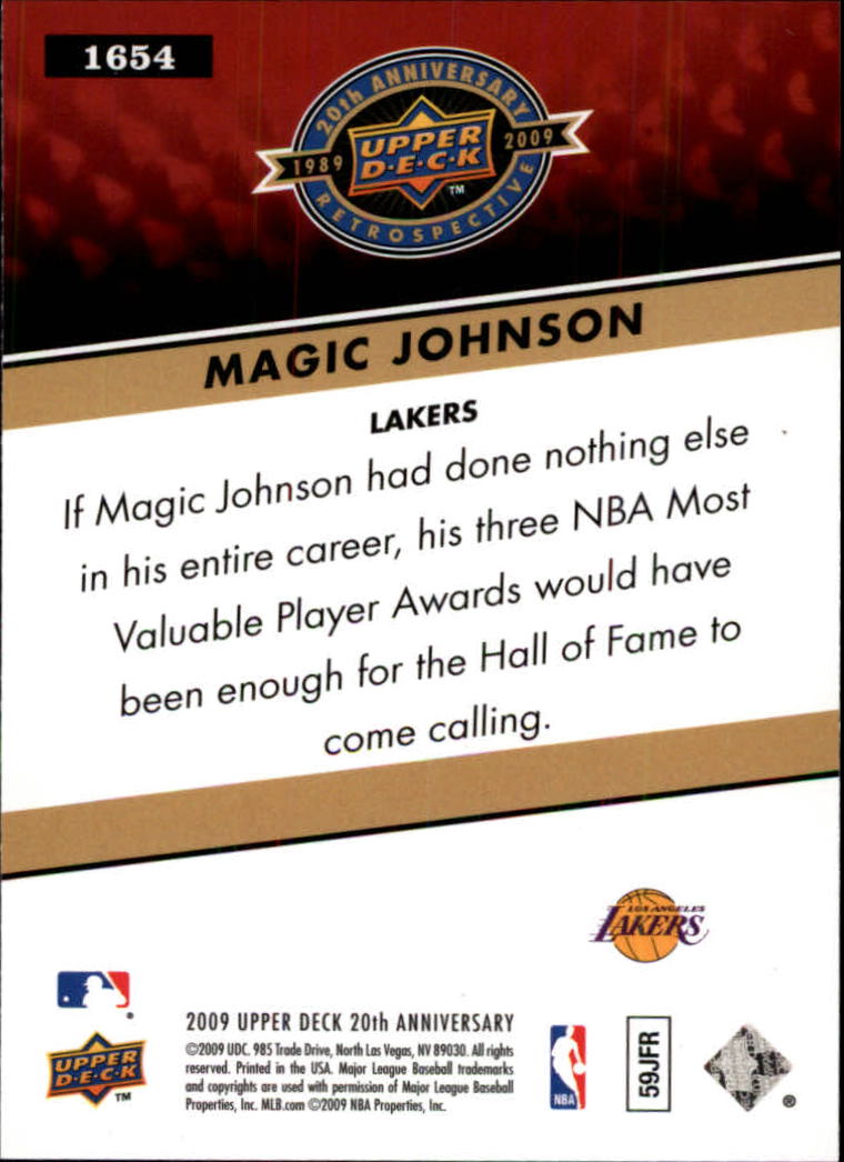 2009 Upper Deck 20th Anniversary #1654 Magic Johnson back image