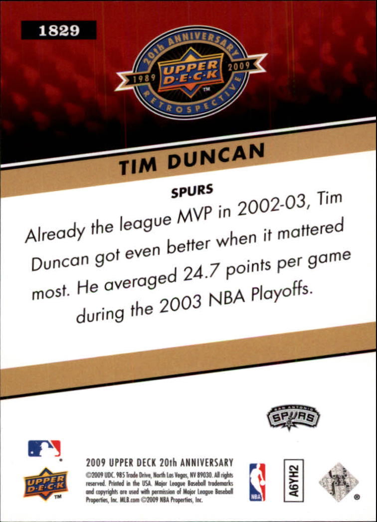 Tim Duncan cards (1998-2016) Spurs - You Choose - Bild 294 von 294