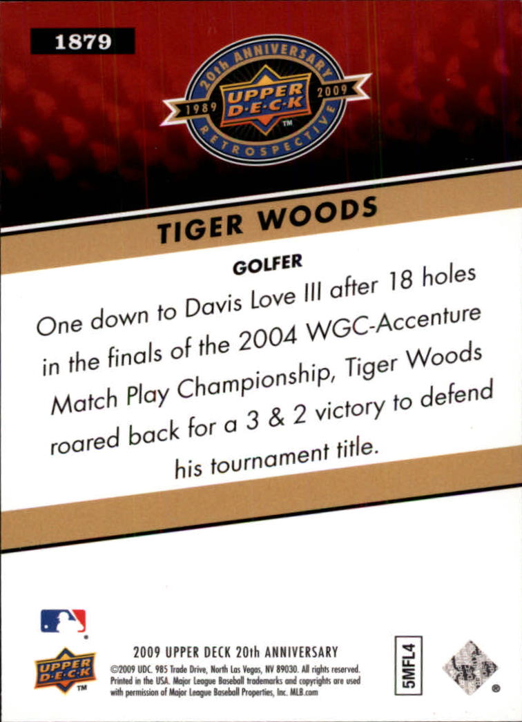 2009 Upper Deck 20th Anniversary #1879 Tiger Woods back image