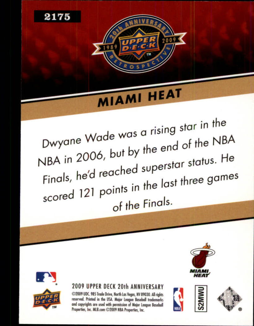 2009 Upper Deck 20th Anniversary #2175 Miami Heat back image