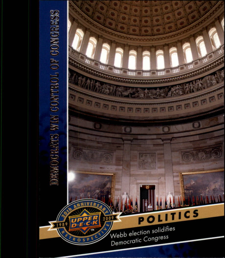 2009 Upper Deck 20th Anniversary #2237 Democrats Win Control of Congress